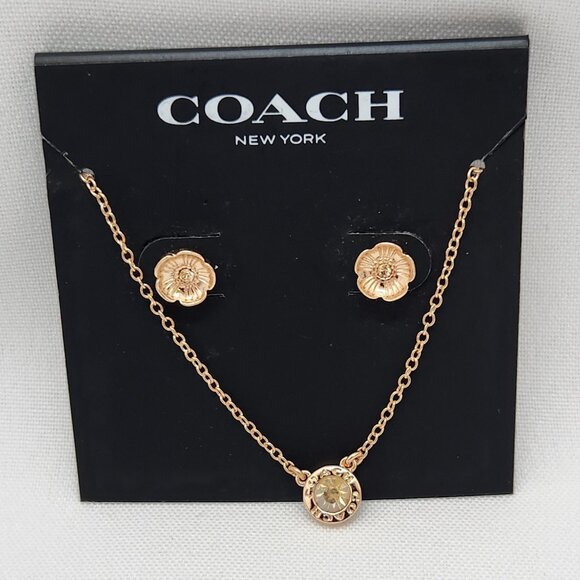 Coach Necklace And Earrings #707 - Picture 2 of 12